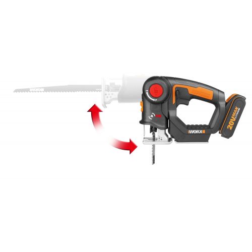 Worx WX550 - Sierra 2en1, sable/calar pendular 20V 2.0Ah (1bat)